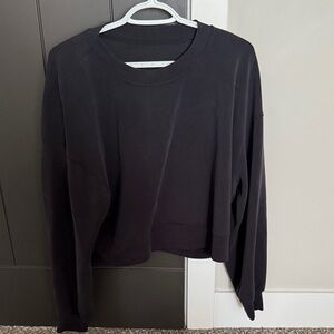 lululemon athletica Black Cropped Sweatshirt